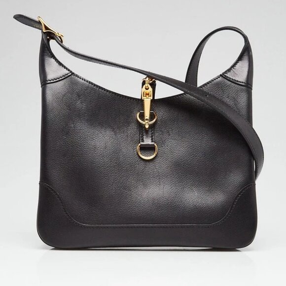 Hermes Black Evercolor Leather Gold Plated Trim Duo 24 Bag - Picture 2 of 12